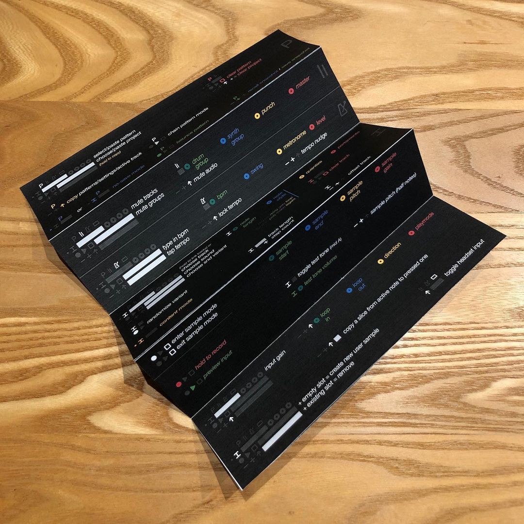 OP-Z foldable cheatsheet guide